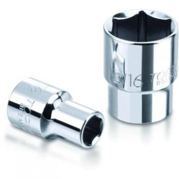 TOPTUL BBEA0809 Piezas insertables de llave cubo Hexágono interior DIN3124 9/32 Acero cromo vanadio corto y Gorra especializada TOPTUL 1/2 30,