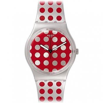 Swatch Red Flush Unisex Quartz Watch 34 mm