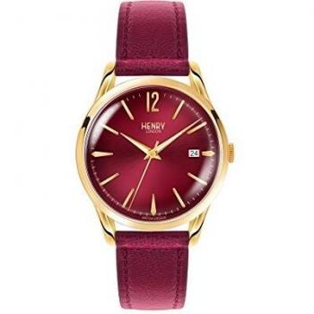Henry London Reloj Análogo clásico para Unisex de Cuarzo con Correa en Cuero HL39-S-0066