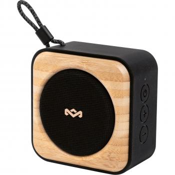 Altavoz Bluetooth Portátil House of Marley Roots - Impermeable IP67, 10h de Reproducción, Carga Rápida, Ecológico con Acento de Bambú (Negro)