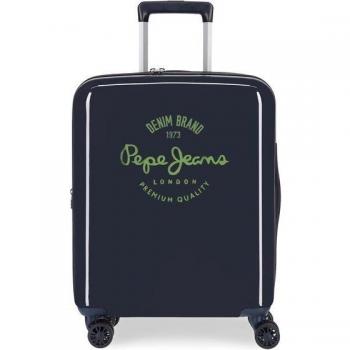 Maleta de cabina Pepe Jeans Nolan Kwan rígida marino 55x38x20 cm, capacidad 38L