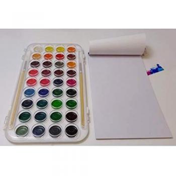 Acuarelas Artist x36 - Set de acuarelas en pastilla, 36 colores vibrantes, alta calidad, fácil de mezclar, ideal para artistas y estudiantes