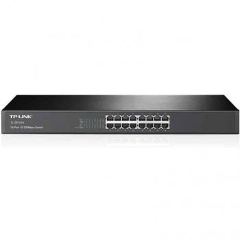 TP-Link TL-SF1016 16-Port 10/100Mbps Fast Ethernet Unmanaged Rackmount Switch with 19-inch Steel Case
