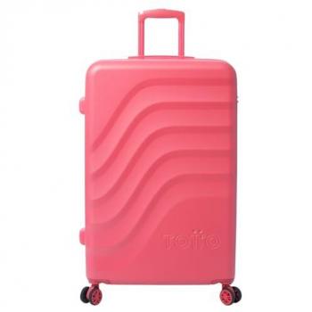 Maleta Rígida Grande TOTTO Bazy+ L Claret Red, 50 x 79 x 30.5 cm, Capacidad 100L, Expandible, Resistencia a Impactos, Ruedas 360º,