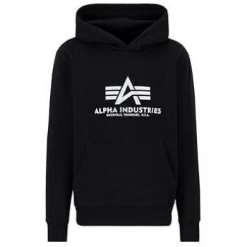 Alpha Industries Men's Basic Carbon Hoodie Black/Silver M