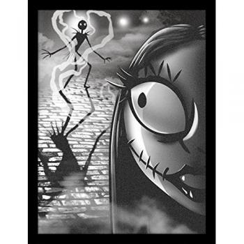The Nightmare Before Christmas Pesadilla Antes de Navidad Misfit Amor es Eterno Impresión enmarcada, Multicolor, 30 x 40 cm