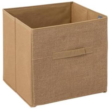 Caja de almacenamiento en arpillera Mix N'Modul - Beige - 31 x 31 cm