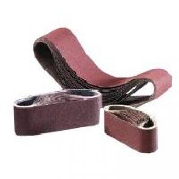 Flexovit 63642585942 Bandas Portátiles de Tela de Óxido de Aluminio, 100 mm A x 610 mm D, 80 Grano, Set de 10