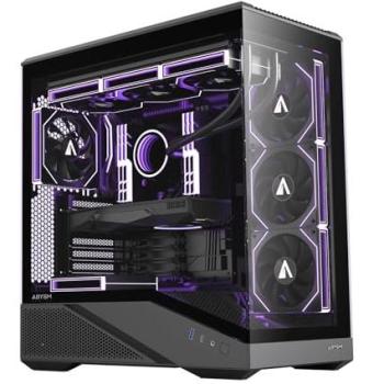 Caja de PC Gaming Abysm Arian Frame A400 ATX - Cristal Templado, 4 Ventiladores ARGB PWM, Soporte GPU 420 mm, USB Type-C, Refrigeración Líquida 360 mm