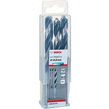 Bosch Professional 5 brocas helicoidales HSS PointTeQ, para metal, 10.9 x 94 x 142 mm, accesorio de taladro