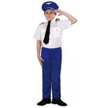 Disfraz de piloto de avión infantil - Talla - 7-9 años