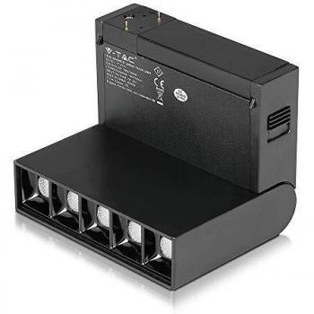 Lámpara LED Lineal Regulable 5x2W 24V Cálido 3000K CRI 90 UGR 19 para Sistema Binario Magnético