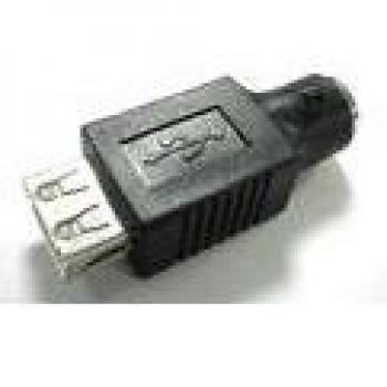 MCL - Adaptador USB PS2 (macho) a USB tipo A (hembra), Negro