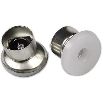 Brinox B75165N Contera metálica, Niquelado, Diámetro 19 mm, Set de 50 Piezas