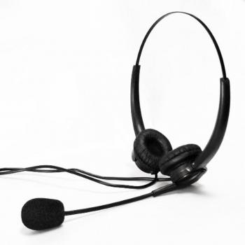 Auriculares USB HT103U con micrófono, cancelación de ruido, para centro de llamadas y chat en Skype