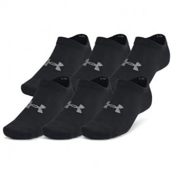 Pack de 6 Calcetines Invisibles Under Armour Essential No Show, color negro intenso, talla S, unisex, transpirables con tecnología antiolor