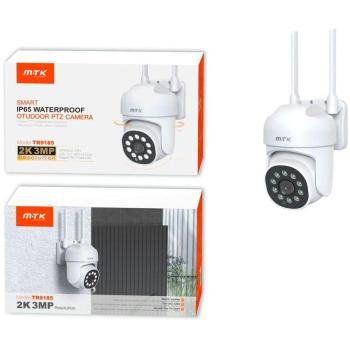 Cámara de Vigilancia IP Inteligente 2K/3MP para Exterior con Detección de Movimiento, Seguimiento Automático y Conectividad WIFI Dual (2.4GHz y 5GHz) - Impermeable IP65