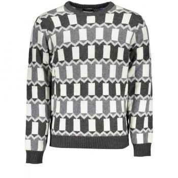 Gant Gray Wool Sweater - XXL, Round-neck Knitwear, Male, Long-sleeved