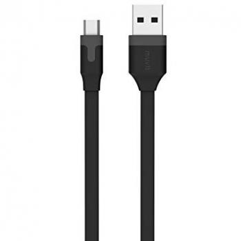 Muvit MUUSC0159 - Cable USB-Micro USB Reversible, 2.4A, 1m, Negro