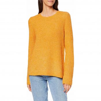 Vila NOS Vigood O-Neck Knit Top-Noos Camisa Manga Larga, Dorado