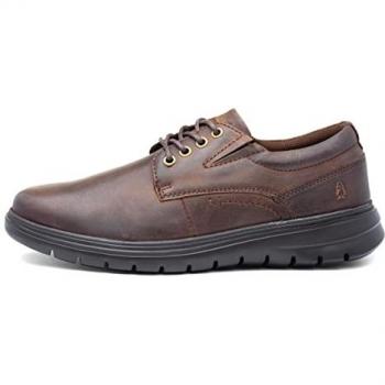 Hush Puppies Men's Triton Brown Leather Lace-Up Oxford Shoe, Size 12 UK