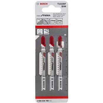 Bosch Professional 2608636780 3 Unidades de Hoja 102 BF Clean for PMMA