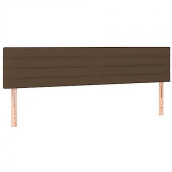 Cabecero con LED de tela marrón oscuro 200x5x78/88 cm