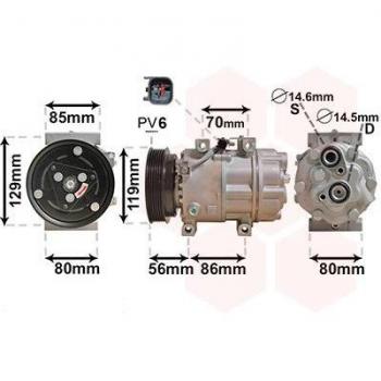 Compresor de aire acondicionado VAN WEZEL 1800K378