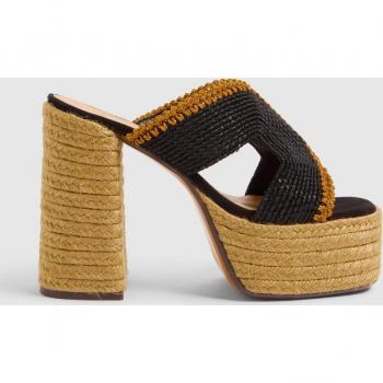 Sandalias de tacón Ferny con cosido artesanal