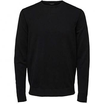 SELECTED HOMME Slhdaniel Crew Neck B Noos suéter, Negro