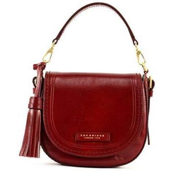 The Bridge Red Leather Crossbody Bag Retro Style, Female, Size: ONE SIZE