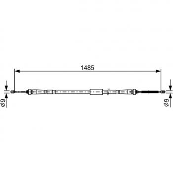 Cable de freno de mano BOSCH 1 987 482 637, tipo: cable, características: fabricado por BOSCH, número de pieza 1 987 482 637