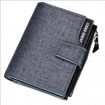 Cartera de pequeña Piel Monedero de Elegante y Moda Azul para Hombre por ESAILQ S