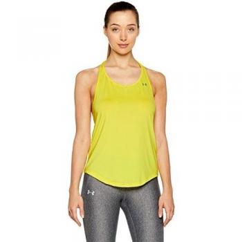 Under Armour HG Armour Mesh Back Tank Camiseta sin Mangas, Mujer, Amarillo