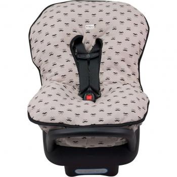 Jyoko Funda Acolchada Universal para Silla de Coche Grupo 0 y 1 - Transpiración, Regulación de Temperatura, Diseño Mr Mustache