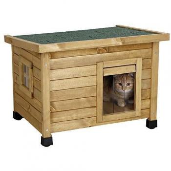 Caseta para gatos Kerbl Rustica 57 x 42 x 45 cm Multicolor marrón y verde