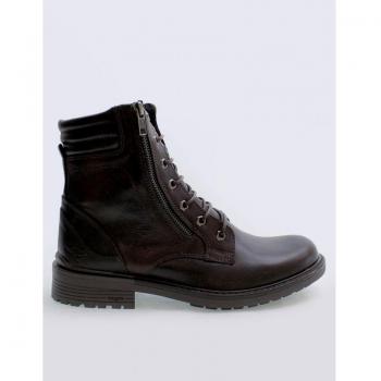 Botín Kangaroos 314 Cuero Impermeable Marrón Oscuro Militar Hombre Talla 41