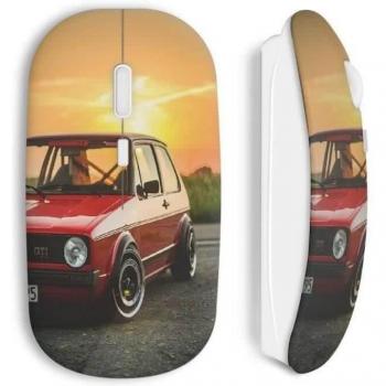 Ratón inalámbrico Volkswagen GTI vintage rojo