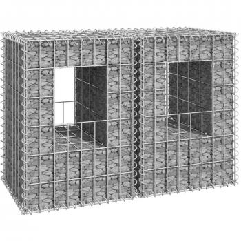 vidaXL Gabion Basket Posts - 2 pcs, 40x40x60 cm, Iron