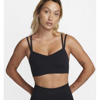 Nike Zenvy Strappy Sujetador Deportivo de Sujeción Ligera con Almohadilla - Mujer - Negro (XL)