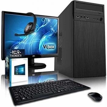 VIBOX Hypersonic Paquet 3 - 4,0GHz CPU 4-Core AMD, GTX 1060 GPU, Extremo, Ordenador de sobremesa para oficina Gaming con monitor, Windows 10
