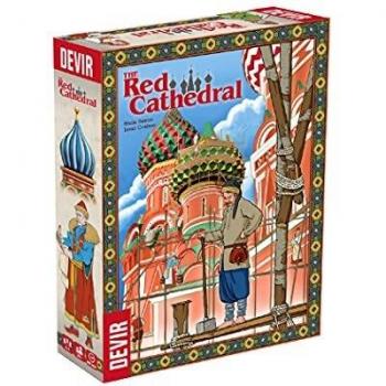 The Red Cathedral Board Game - A strategic board game for 1-4 players, ages 12 and up, featuring resource management, worker placement mechanics, and a theme centered around the construction of St. Basil's Cathedral in Moscow. It includes beautifully