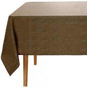 UMI. by Amazon Manteles Mesa Rectangular de Efecto Lino 140x240cm Caqui
