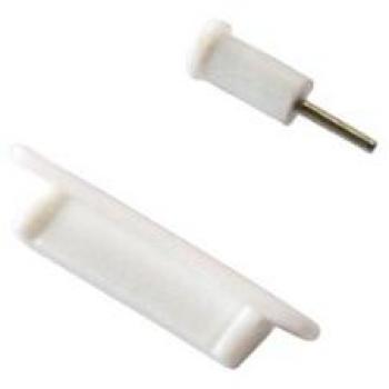 Tapones antipolvo para iPhone 4/4S iPad/iPad 2, color blanco