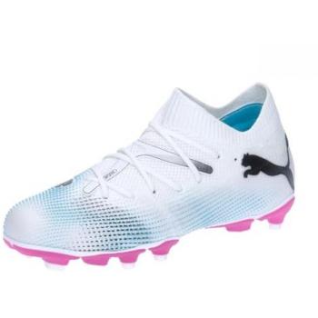 Botas de fútbol Puma Future 7 Match FG/AG blancas infantiles