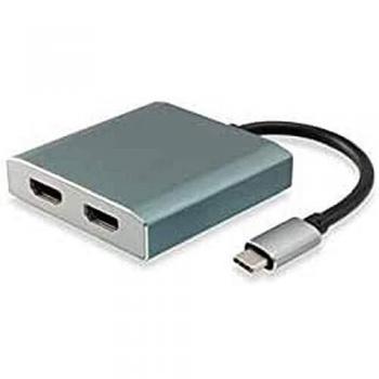 Equip Adaptador USB 3.0 Type de c Macho – > 2 x HDMI Hembra