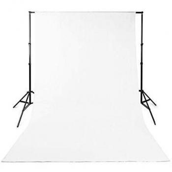 Nedis - Fondo para Estudio fotográfico - 2,95 x 2,95 m - Fácil de Colocar en un Kit de Fondo - Fabricado en algodón Estudio fotográfico - Blanco