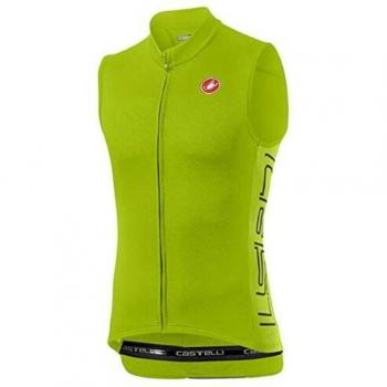 castelli Entrata V Sleeveless Camiseta, Hombre, Chartreuse, M