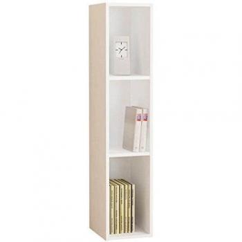 VCM Mendas - Estantería de CD/DVD, para 105 CDs, color blanco