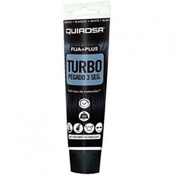 Quiadsa FIJA + PLUS. TURBO, pegado y sujeción inmediata en 3 segundos. Todo tipo de materiales. Blanco.